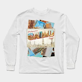 Greetings from Cairo in Egypt Vintage style retro souvenir Long Sleeve T-Shirt